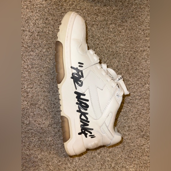Off White “For Walking Out Of Office” White Black - Picture 2 of 10